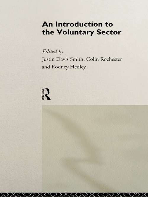 Book cover of Introduction to the Voluntary Sector