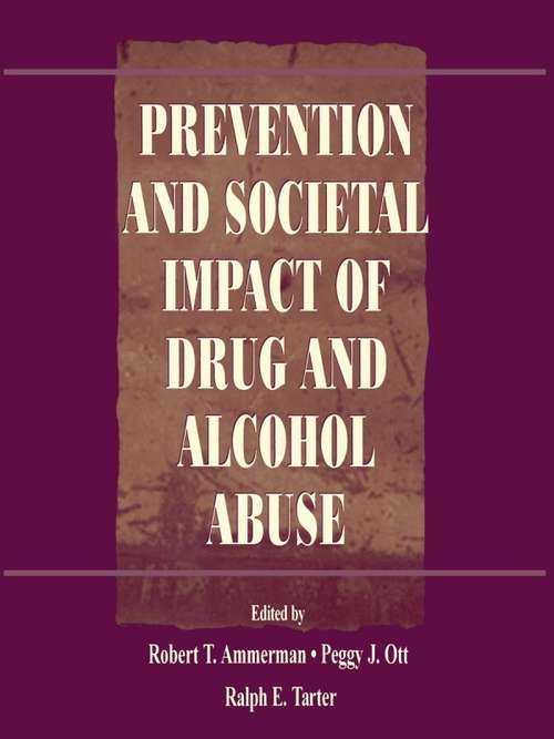 Book cover of Prevention and Societal Impact of Drug and Alcohol Abuse