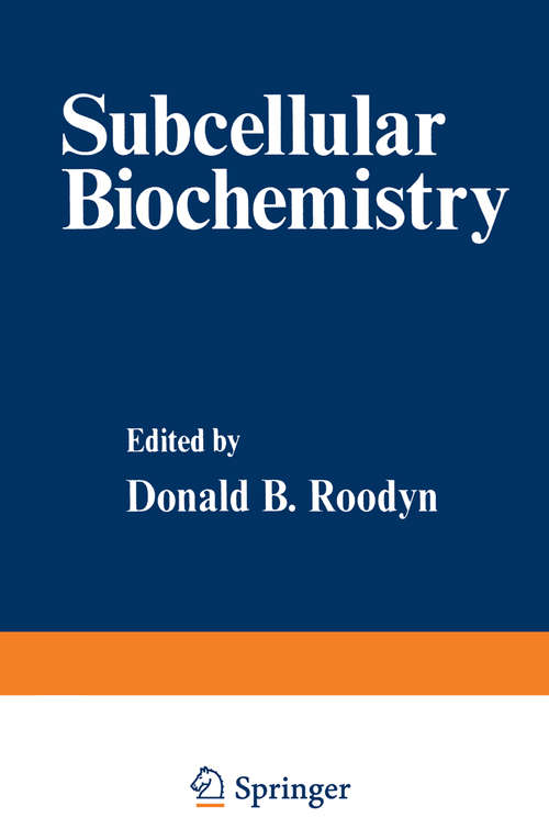 Book cover of Subcellular Biochemistry: Volume 5 (1978)