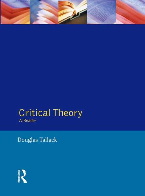 Book cover of Critical Theory: A Reader