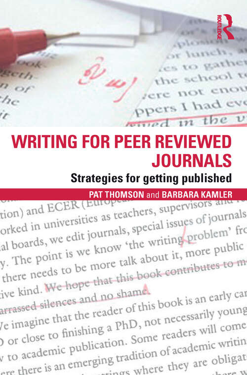 Book cover of Writing for Peer Reviewed Journals: Strategies for getting published