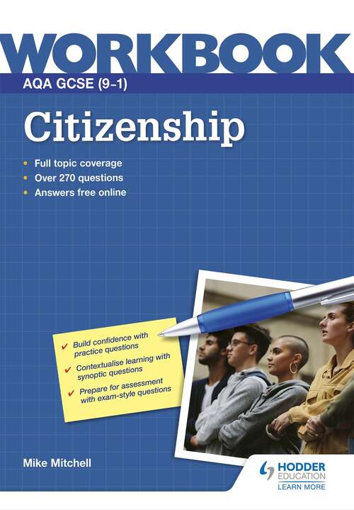 Book cover of AQA GCSE (9-1) Citizenship Workbook: (PDF)