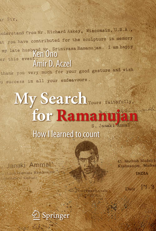 Book cover of My Search for Ramanujan: How I Learned to Count (1st ed. 2016)