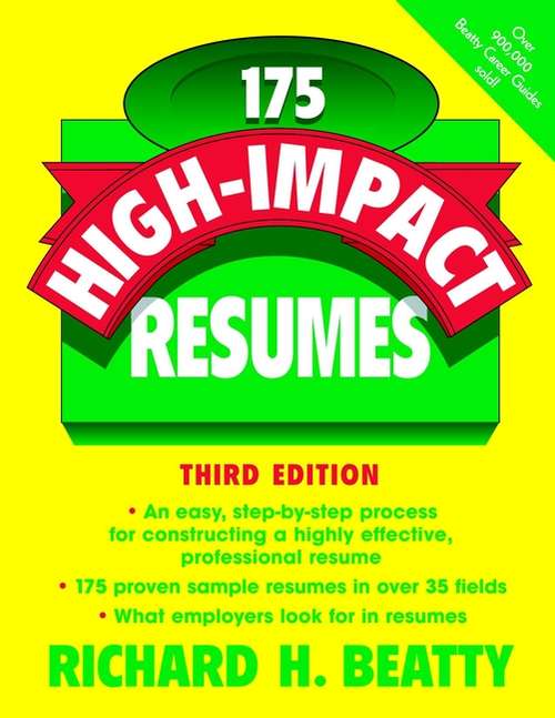 Book cover of 175 High-Impact Resumes (3)
