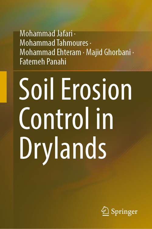 Book cover of Soil Erosion Control in Drylands (1st ed. 2022)