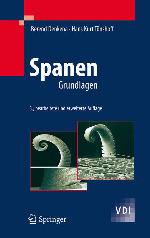 Book cover of Spanen: Grundlagen (3. Aufl. 2011) (VDI-Buch)