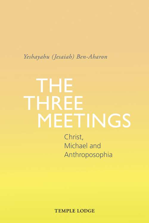 Book cover of The Three Meetings: Christ, Michael and Anthroposophia