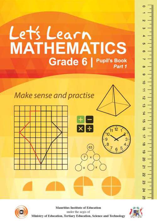 Book cover of Let's Learn Mathematics Part-1 - Pupil's Book class 6 - MIE