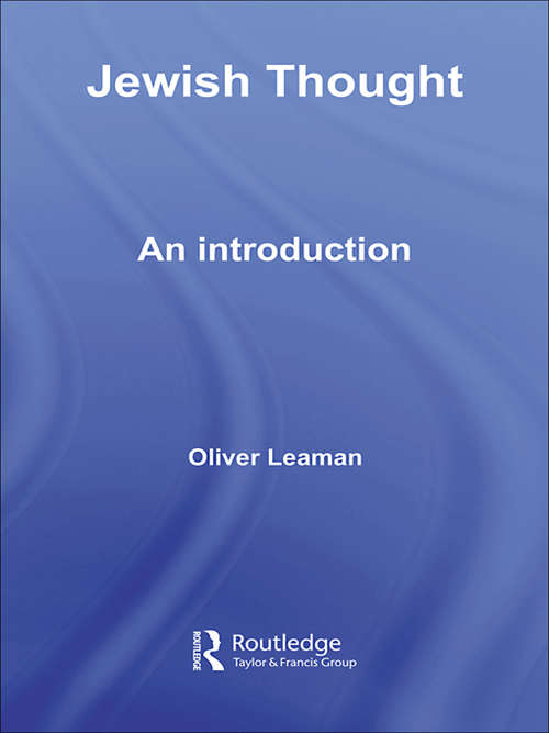 Book cover of Jewish Thought: An Introduction