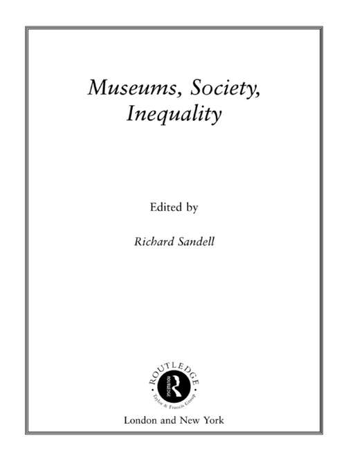 Book cover of Museums, Society, Inequality (PDF)