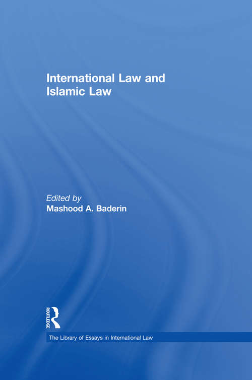 Book cover of International Law and Islamic Law