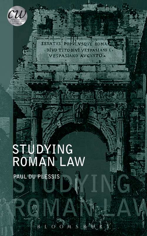 Book cover of Studying Roman Law (Classical World)