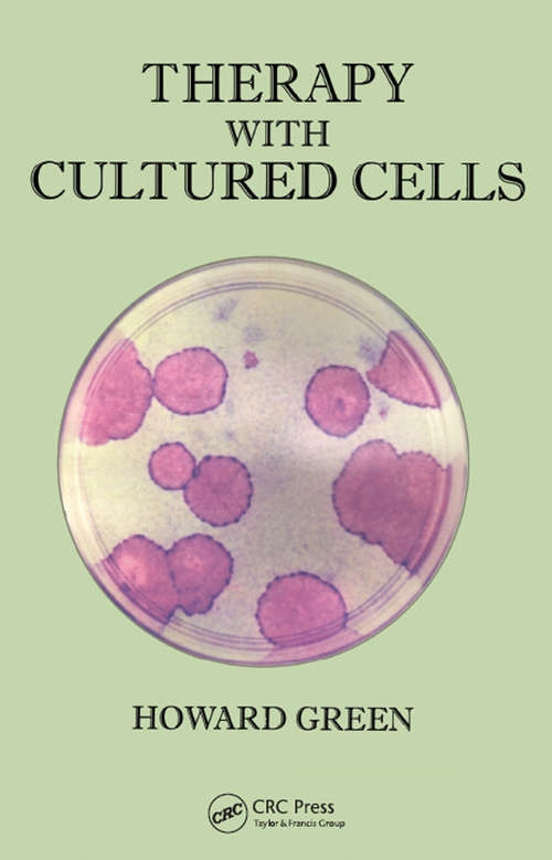 Book cover of Therapy with Cultured Cells