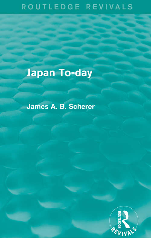 Book cover of Japan To-day (Routledge Revivals)