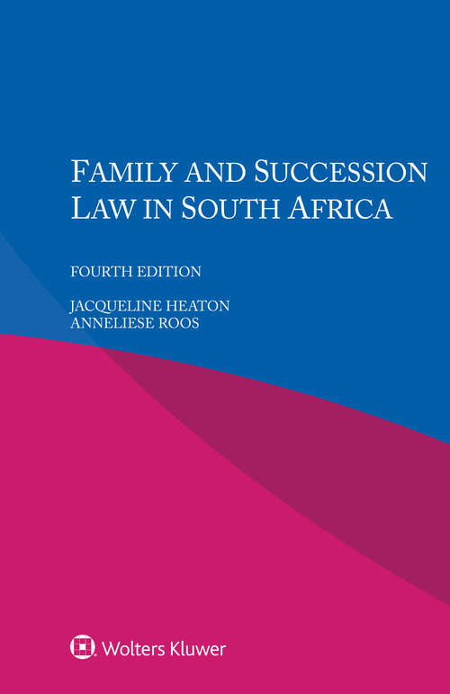 Book cover of Family and Succession Law in South Africa