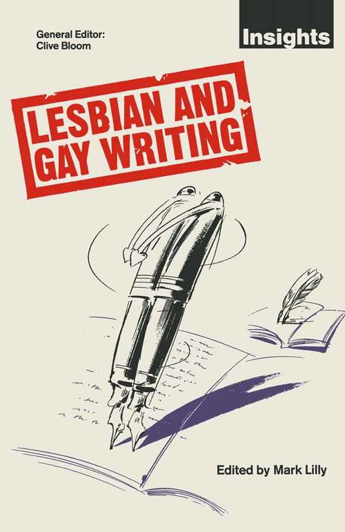 Book cover of Lesbian and Gay Writing (1st ed. 1990) (Insights)