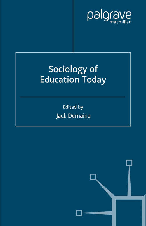 Book cover of Sociology of Education Today (2001)