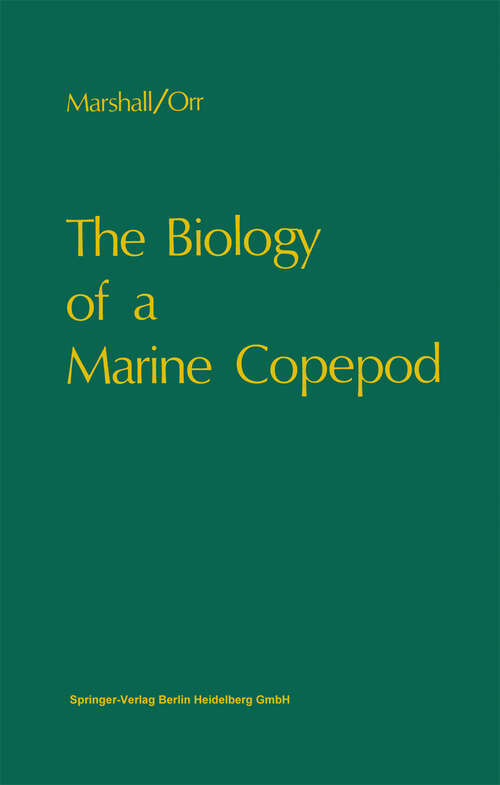 Book cover of The Biology of a Marine Copepod: Calanus finmarchicus (Gunnerus) (1972)