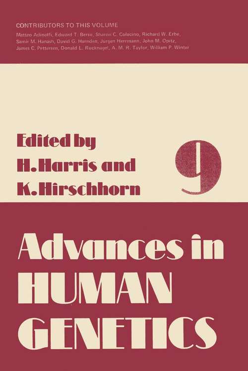 Book cover of Advances in Human Genetics: Volume 18 (1979) (Advances in Human Genetics #9)
