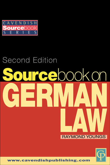 Book cover of Sourcebook on German Law