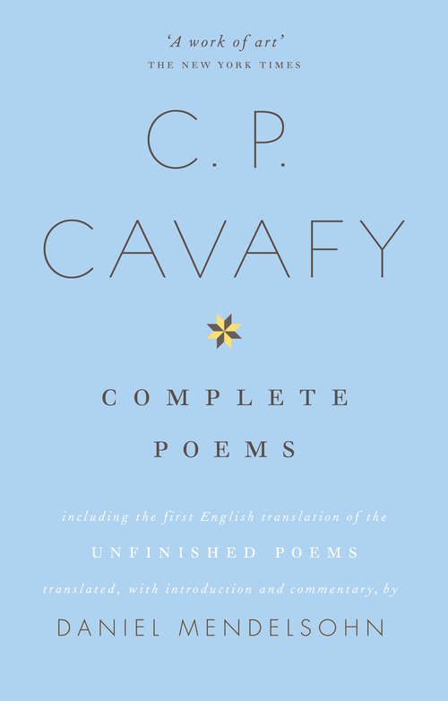 Book cover of The Complete Poems of C.P. Cavafy (ePub edition)
