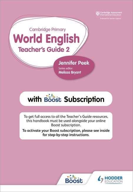 Book cover of Cambridge Primary World English Teacher's Guide Stage 2 with Boost Subscription