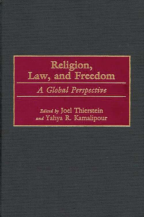Book cover of Religion, Law, and Freedom: A Global Perspective