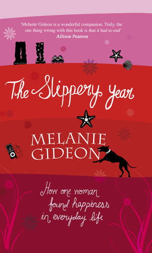 Book cover of The Slippery Year: How One Woman Found Happiness In Everyday Life