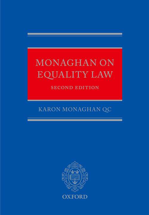 Book cover of Monaghan on Equality Law