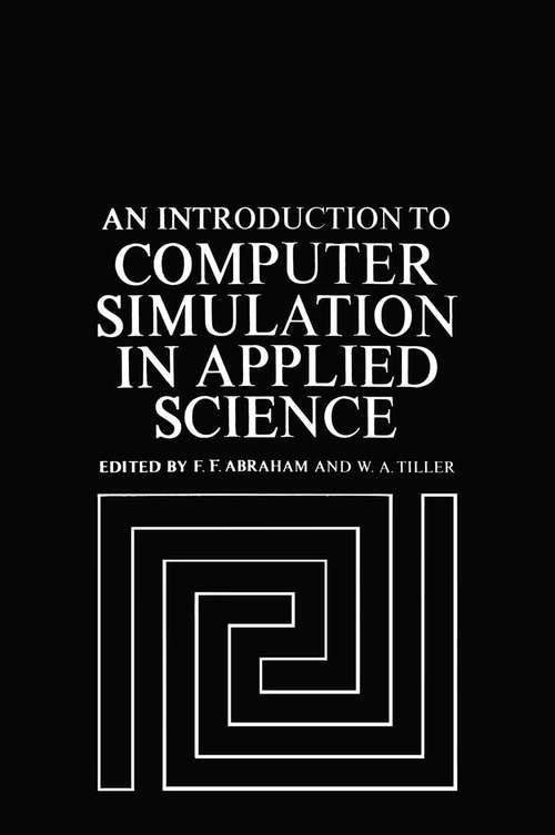 Book cover of An Introduction to Computer Simulation in Applied Science (1972)