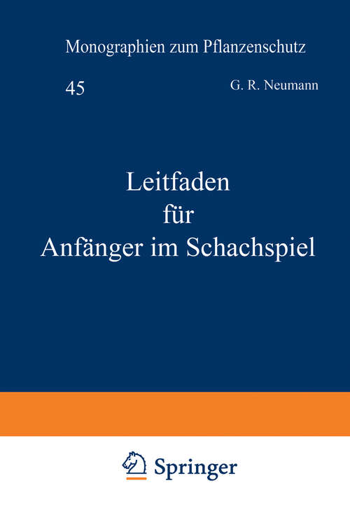 Book cover of Leitfaden für Anfänger im Schachspiel (3. Aufl. 1879)