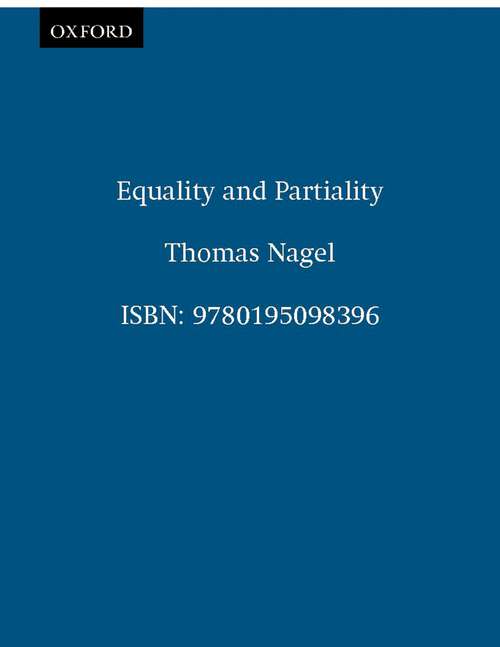 Book cover of Equality and Partiality