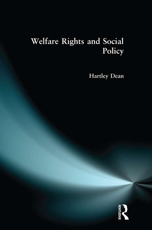 Book cover of Welfare Rights and Social Policy