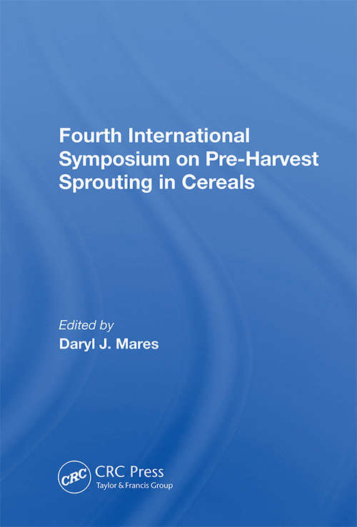 Book cover of Fourth International Symposium On Pre-harvest Sprouting In Cereals