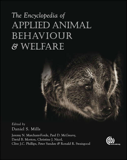 Book cover of The Encyclopedia Of Applied Animal Behaviour And Welfare
