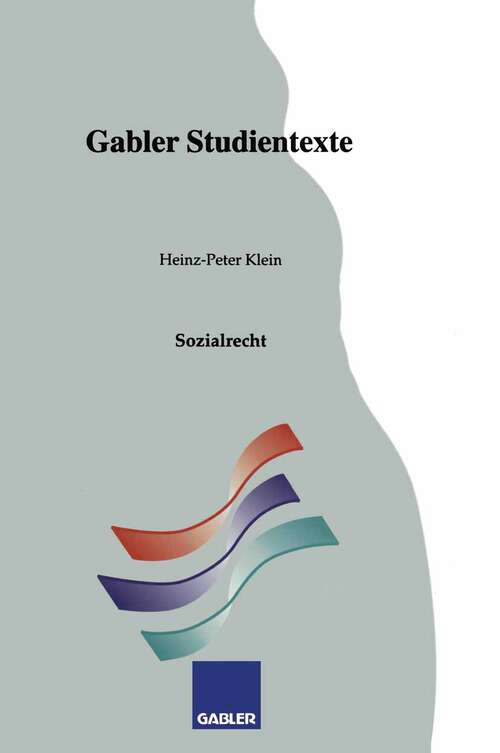 Book cover of Sozialrecht (1995) (Gabler-Studientexte)