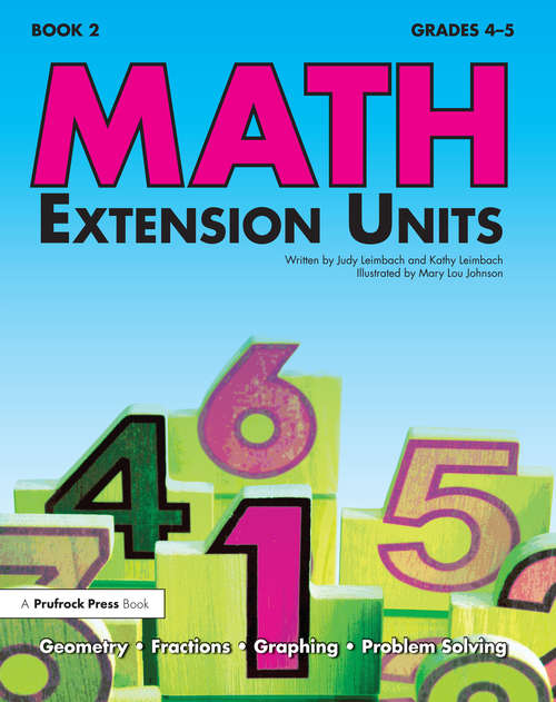 Book cover of Math Extension Units: Book 2, Grades 4-5