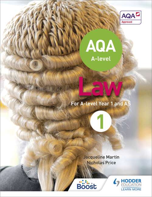 Book cover of AQA A-level Law for Year 1/AS