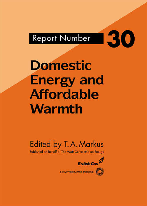 Book cover of Domestic Energy and Affordable Warmth