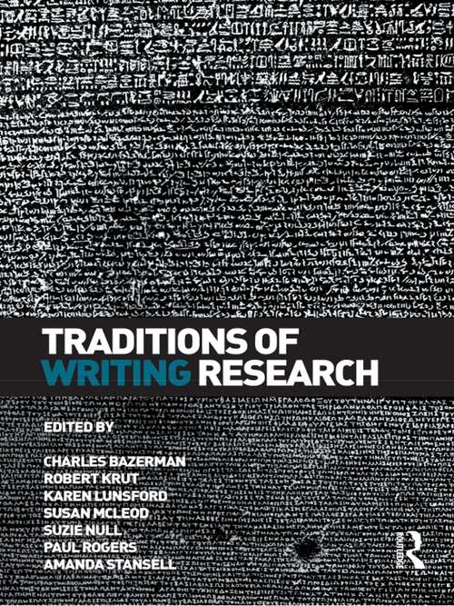 Book cover of Traditions of Writing Research