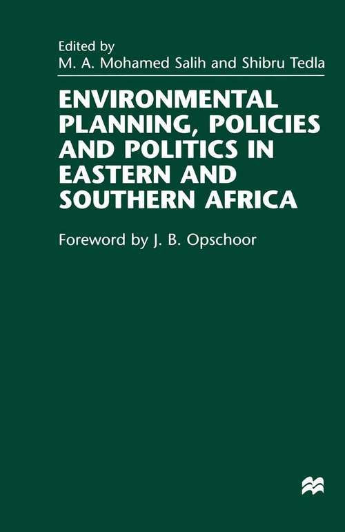 Book cover of Environmental Planning, Policies and Politics in Eastern and Southern Africa (1st ed. 1999)