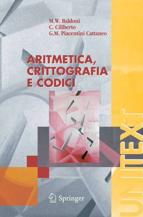 Book cover of Aritmetica, crittografia e codici (2006) (UNITEXT)