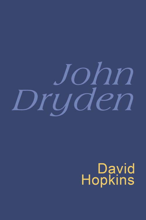 Book cover of John Dryden: Everyman's Poetry (Everyman's Poetry)