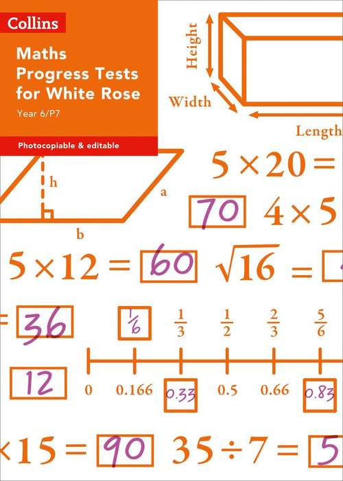 Book cover of Maths Progress Tests for White Rose Year 6/P7 (PDF)