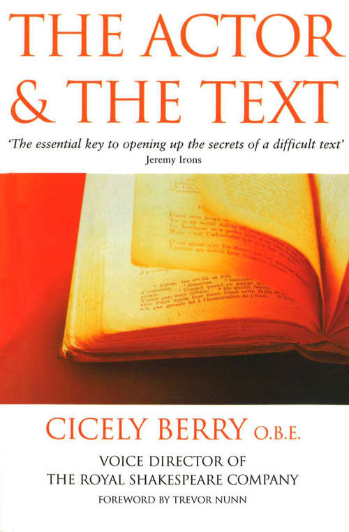 Book cover of The Actor And The Text