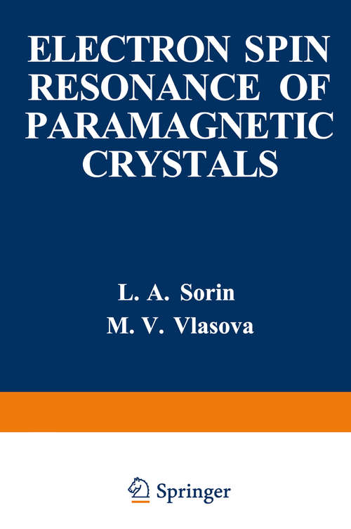 Book cover of Electron Spin Resonance of Paramagnetic Crystals (1973)