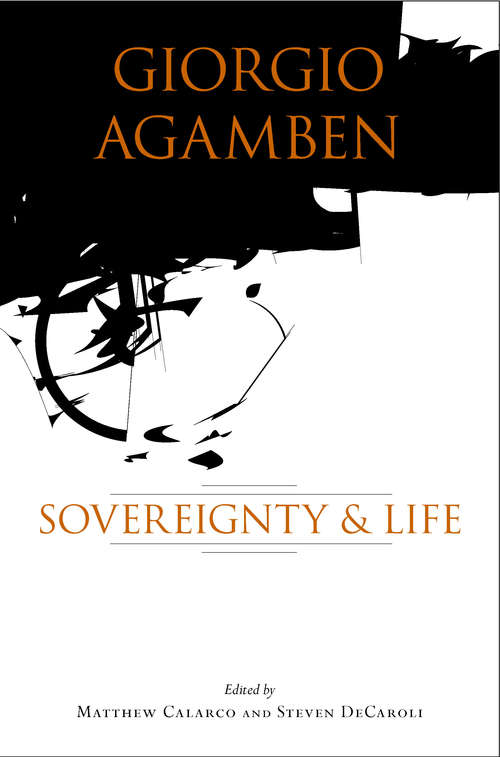 Book cover of Giorgio Agamben: Sovereignty and Life