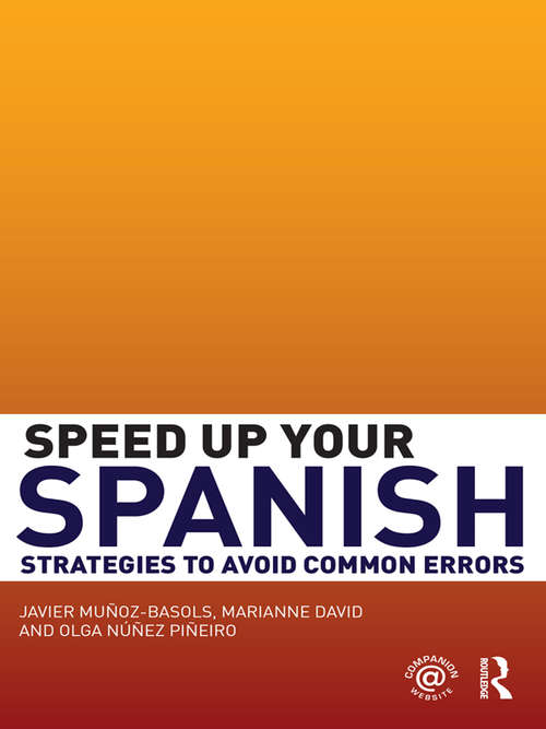Book cover of Speed Up Your Spanish: Strategies to Avoid Common Errors