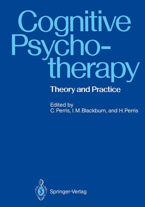 Book cover of Cognitive Psychotherapy: Theory and Practice (1988)