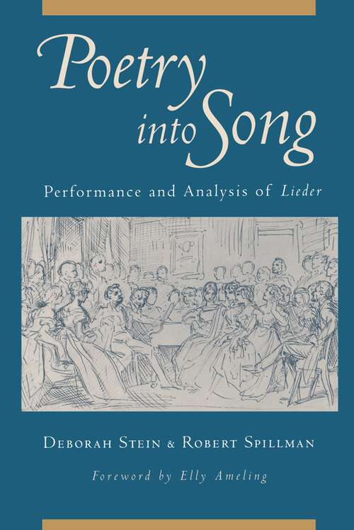 Book cover of Poetry into Song: Performance and Analysis of Lieder